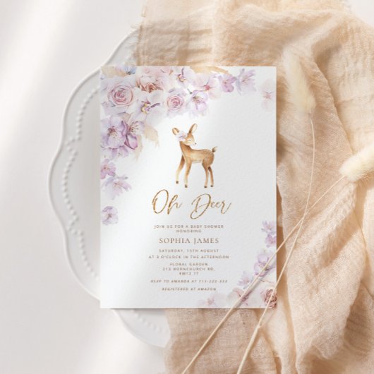 Pampas Grass Oh Reh Babydusche Einladung