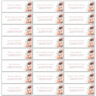 Pampas Grass Orange - individuelles Gästebuch Aufkleber