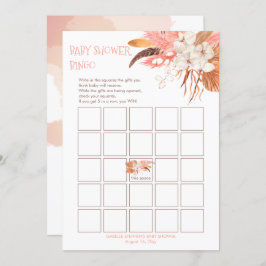 Pampas Grass Orchid Blooms Baby Showkarte Einladung