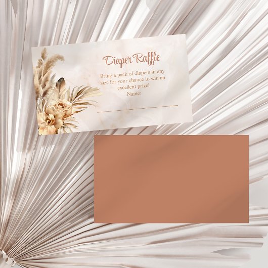 Pampas Grass Orchid Diaper Umschließkarte Begleitkarte