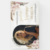 Pampas Grass Orchid Foto Graduation Party Banner (Vertikal)