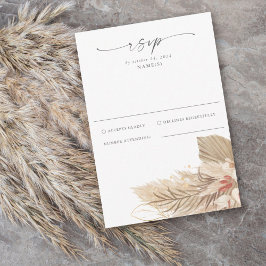 Pampas Grass Palm Wasserfarbe RSVP Karte