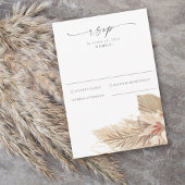 Pampas Grass Palm Wasserfarbe RSVP Karte