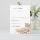 Pampas Grass Palm Wasserfarbe RSVP Karte (Stehend Vorderseite)