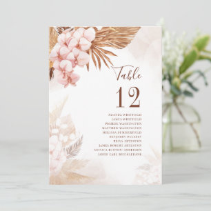 Pampas Grass Palms Terracotta Tischnummer 12