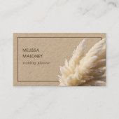 Pampas Grass Photo Kraft Paper Visitenkarte (Vorderseite)
