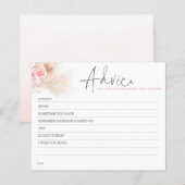 Pampas Grass Pink Advice Card (Vorne/Hinten)