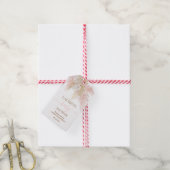 Pampas Grass Pink Babyduschtabletts Geschenkanhänger (Mit Garn)