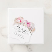 Pampas Grass Pink Blume Hochzeit Vielen Dank Geschenkanhänger (Beispiel)