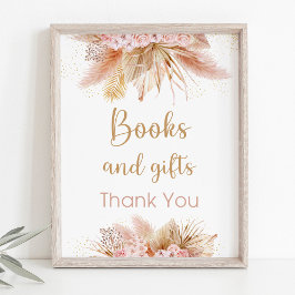 Pampas Grass Pink Blumenbücher & Geschenke Untersc Poster