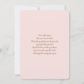 Pampas Grass Pink Boho Chic Baby Shower Girl Einladung (Rückseite)