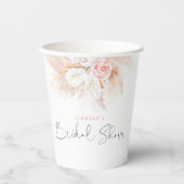 Pampas Grass Pink Brautparty Pappbecher (Vorderseite)