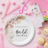 Pampas Grass Pink Brautparty Pappteller (Party)