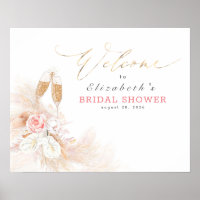 Pampas Grass Pink Brautparty Willkommen