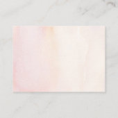 Pampas Grass Pink Floral Baby Books Request Visitenkarte (Rückseite)