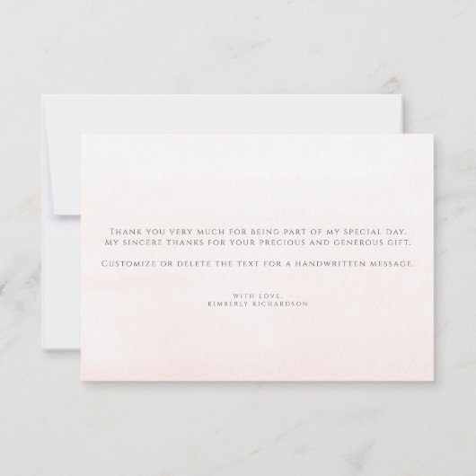 Pampas Grass Pink Floral Klein Danke (Rückseite)