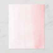 Pampas Grass Pink Florals Tropisches Menü (Hinten)