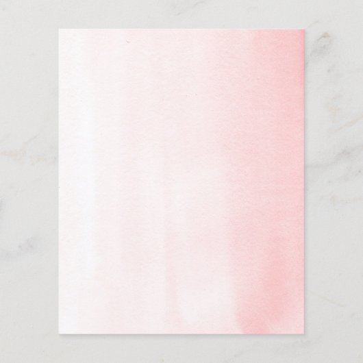 Pampas Grass Pink Florals Tropisches Menü (Hinten)