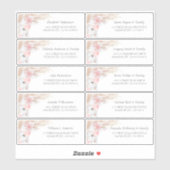 Pampas Grass Pink Gastnamen Adressenmarken Aufkleber (Blatt)