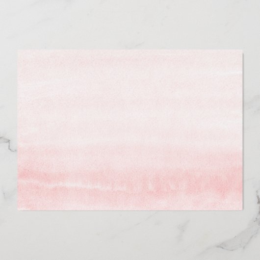 Pampas Grass Pink Niedliche Babydusche Real Folieneinladung (Rückseite)