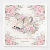 Pampas Grass Pink Rocking Horse Kinderdusche Serviette (Vorderseite)