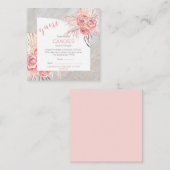 Pampas Grass Pink Rose Blooms | Die Kanadier im Ja Begleitkarte (Vorne/Hinten)