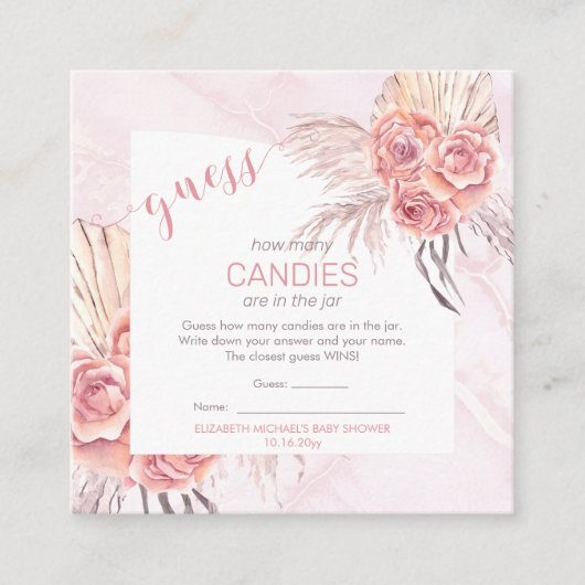 Pampas Grass Pink Rose | Die Kanadier im Jar Game Begleitkarte (Vorderseite)