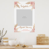 Pampas Grass PinkmBridal Dusche Foto Prop Poster (Küche)