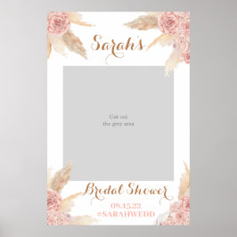 Pampas Grass PinkmBridal Dusche Foto Prop Poster