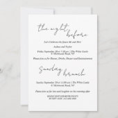 Pampas Grass Probe Dinner & Sunday Brunch Einladung (Vorderseite)