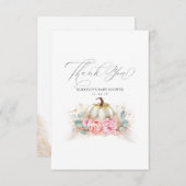 Pampas Grass Pumpkin Baby Dusche Vielen Dank Dankeskarte (Vorne/Hinten)