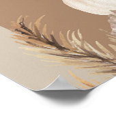 Pampas Grass Pumpkin Begrüßungszeichen Poster (Ecke)