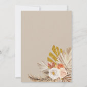 Pampas Grass Pumpkin Brautparty Einladung (Rückseite)