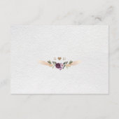 Pampas Grass Purple Blumen Hochzeitsgeschenk Wunsc Begleitkarte (Rückseite)