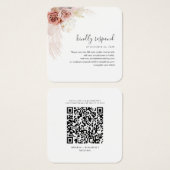 Pampas Grass QR Code Hochzeitscodierung UAWG (Vorne & Hinten)