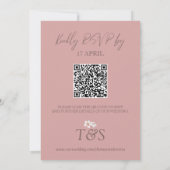 Pampas Grass QR Code UAWG Wedding Boho Einladung (Rückseite)