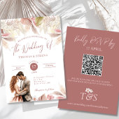 Pampas Grass QR Code UAWG Wedding Boho Einladung