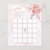 Pampas Grass | Rose Blooms Baby Showcard Bingo Car (Vorderseite)