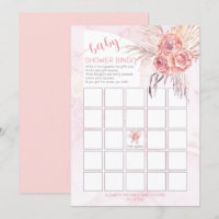 Pampas Grass | Rose Blooms Baby Showcard Bingo Car