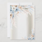 Pampas Grass Rose Ivory Bat Mitzvah Einladung (Rückseite)