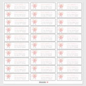 Pampas Grass | Roses Guest Address List Stick Aufkleber (Blatt)