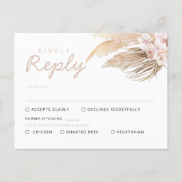 Pampas Grass RSVP Cards Postkarte