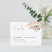 Pampas Grass RSVP Cards Postkarte (Stehend Vorderseite)