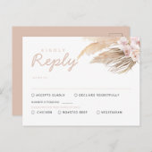 Pampas Grass RSVP Cards Postkarte (Vorne/Hinten)