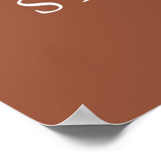 Pampas Grass Rust Terracotta Brautparty Willkommen Poster (Ecke)