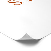 Pampas Grass Rust Terracotta Brautparty Willkommen Poster (Ecke)