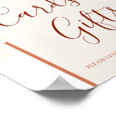 Pampas Grass Rustic Boho Terracotta Card und Gesch Poster (Ecke)