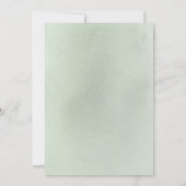 Pampas Grass Sage Grüne Blumenengagierte Partei Einladung (Rückseite)