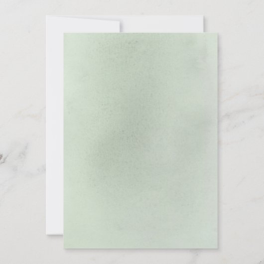 Pampas Grass Sage Grüne Blumenengagierte Partei Einladung (Rückseite)