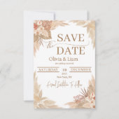 Pampas Grass Save the Date Einladung Hochzeit (Vorderseite)